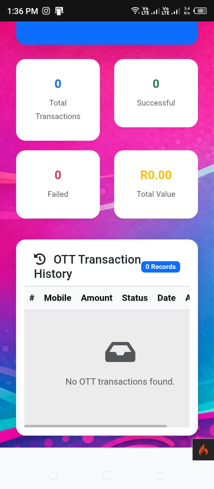OTT Services Mobile Screenshot