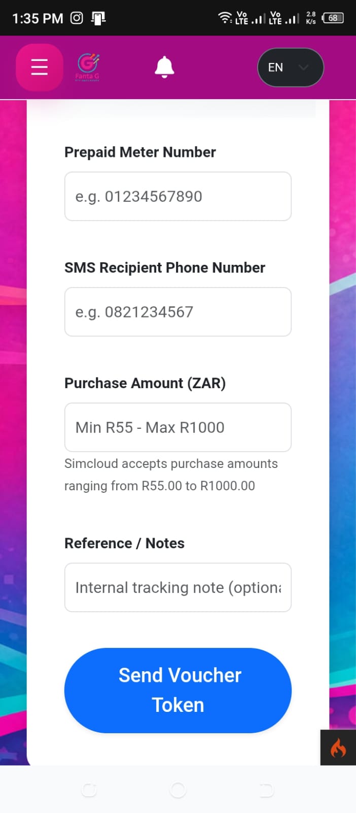 Prepaid Electricity Mobile Screenshot