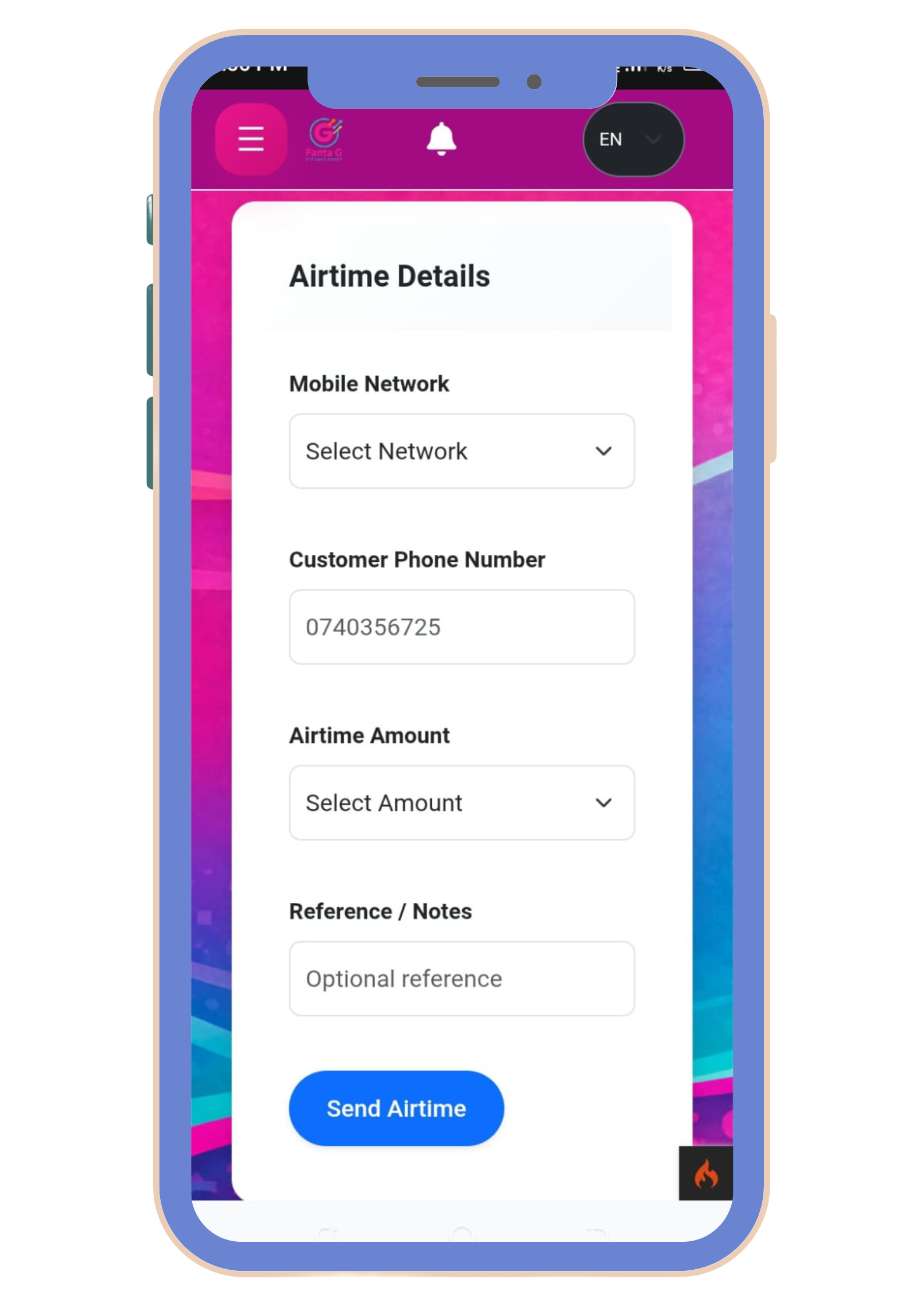 Main App Screen